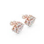 Gold Earrings AGDER-234, Rose Gold, view 2
