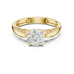Gold Ring DDLR-815, Yellow Gold, view 4