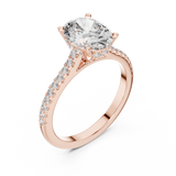 Gold Ring DDLR-169, Rose Gold, view 2