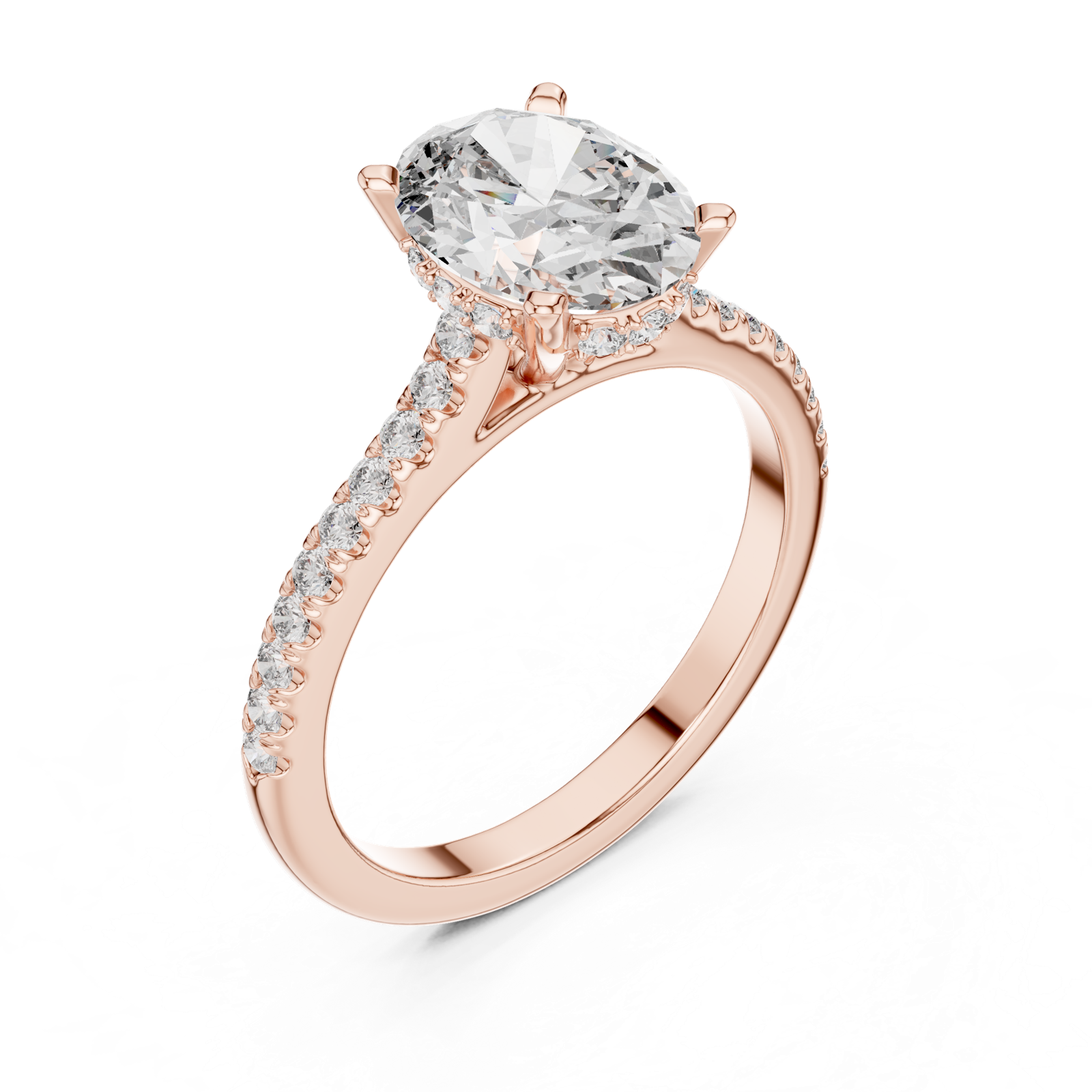 Gold Ring DDLR-169, Rose Gold, view 2