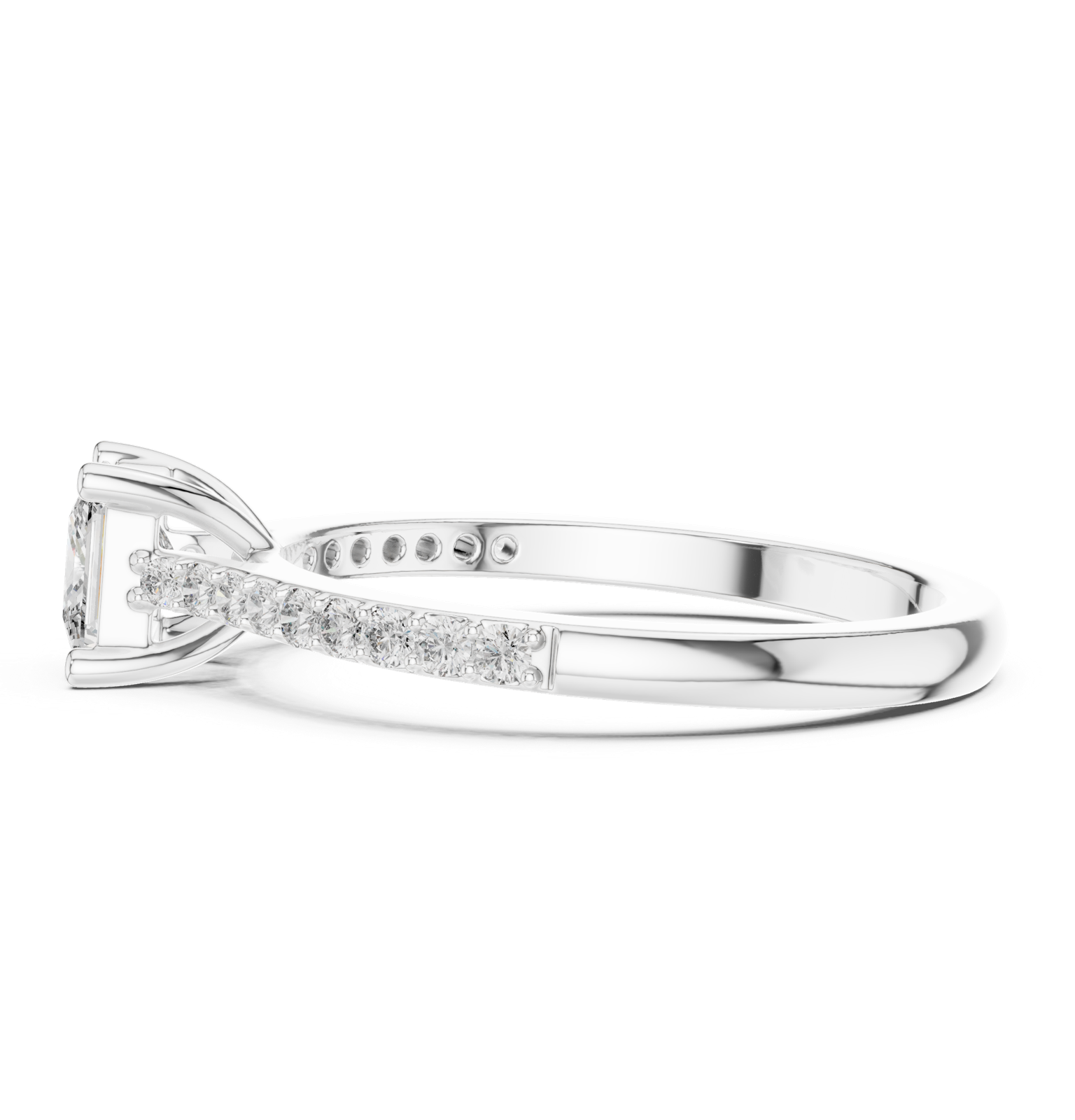 Gold Ring L28-111, White Gold, view 3