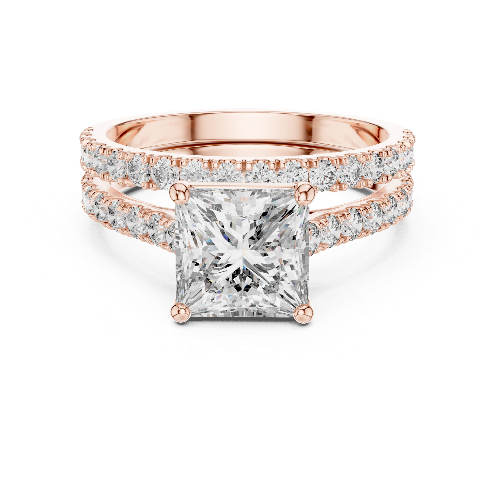 Gold Ring DDLR-010, Rose Gold, view 4