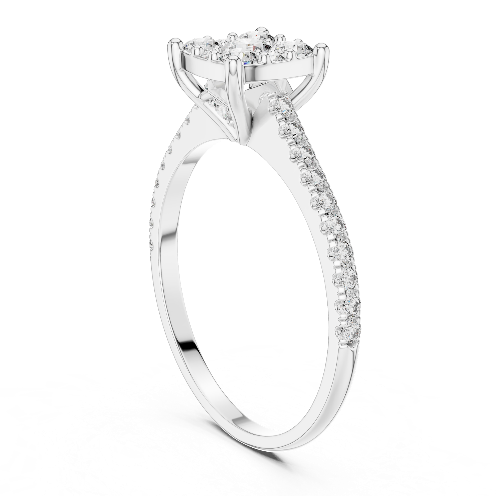 Gold Ring DDLR-004, White Gold