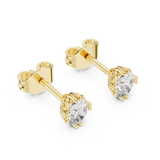 Gold Earrings GER-0365, Yellow Gold, view 2