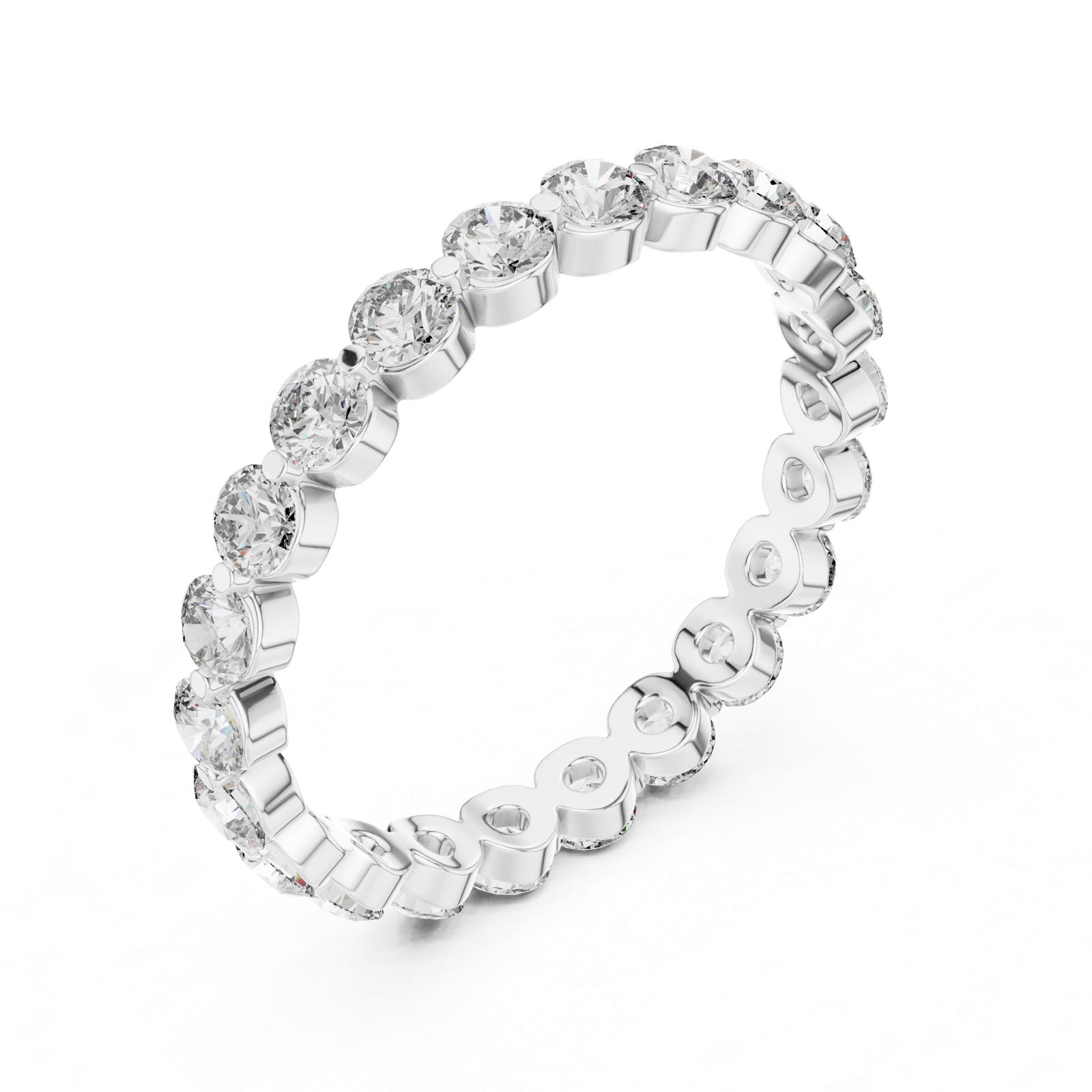 Gold Ring DDLR-214, White Gold, view 2