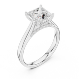 Gold Jewelry L36-18, Princess center stone, White Gold, view 2
