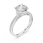 Gold Ring DDLR-263, White Gold, view 2