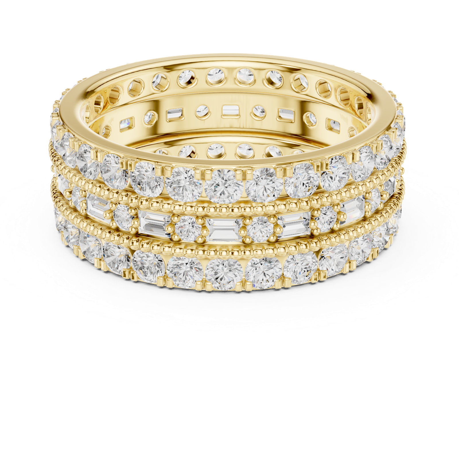 Gold Ring DDLR-369, Yellow Gold, view 4