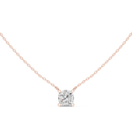 Gold Jewelry, Cushion center stone, Rose Gold, view 4