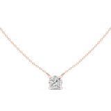 Gold Jewelry, Cushion center stone, Rose Gold, view 4