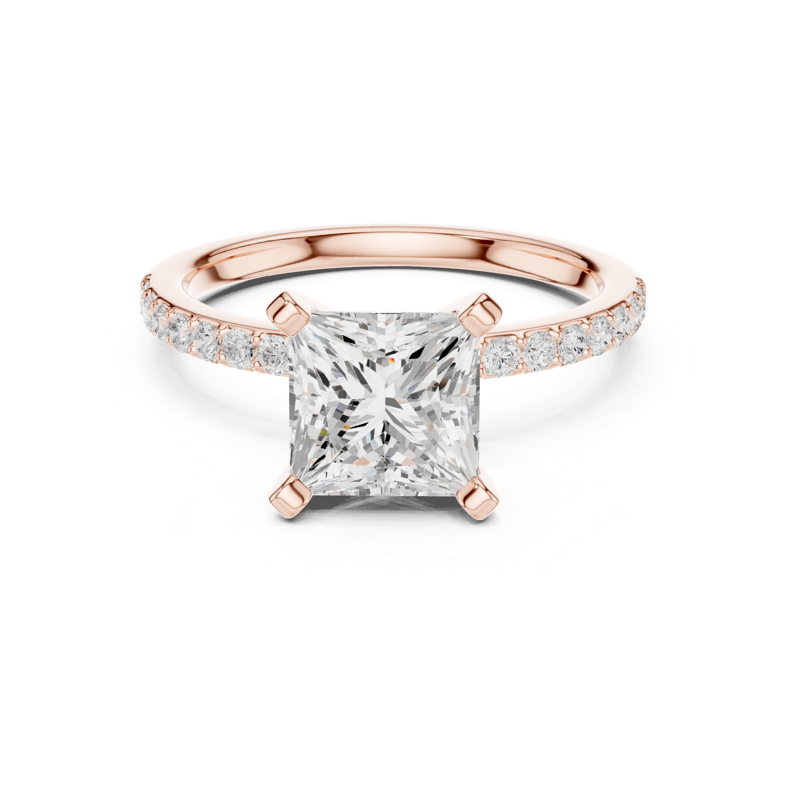 Gold Ring DDLR-890, Rose Gold, view 4
