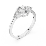 Gold Ring HLR-22, White Gold, view 2