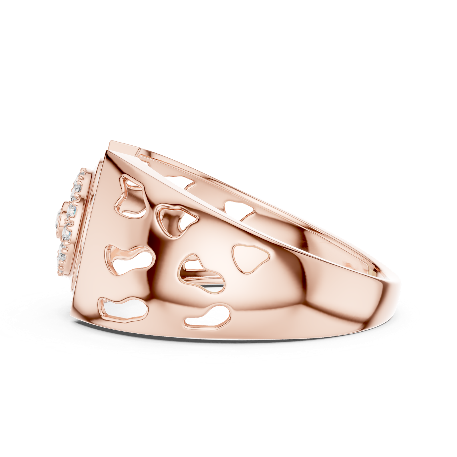 Gold Ring LR-01 (42), Rose Gold, view 3