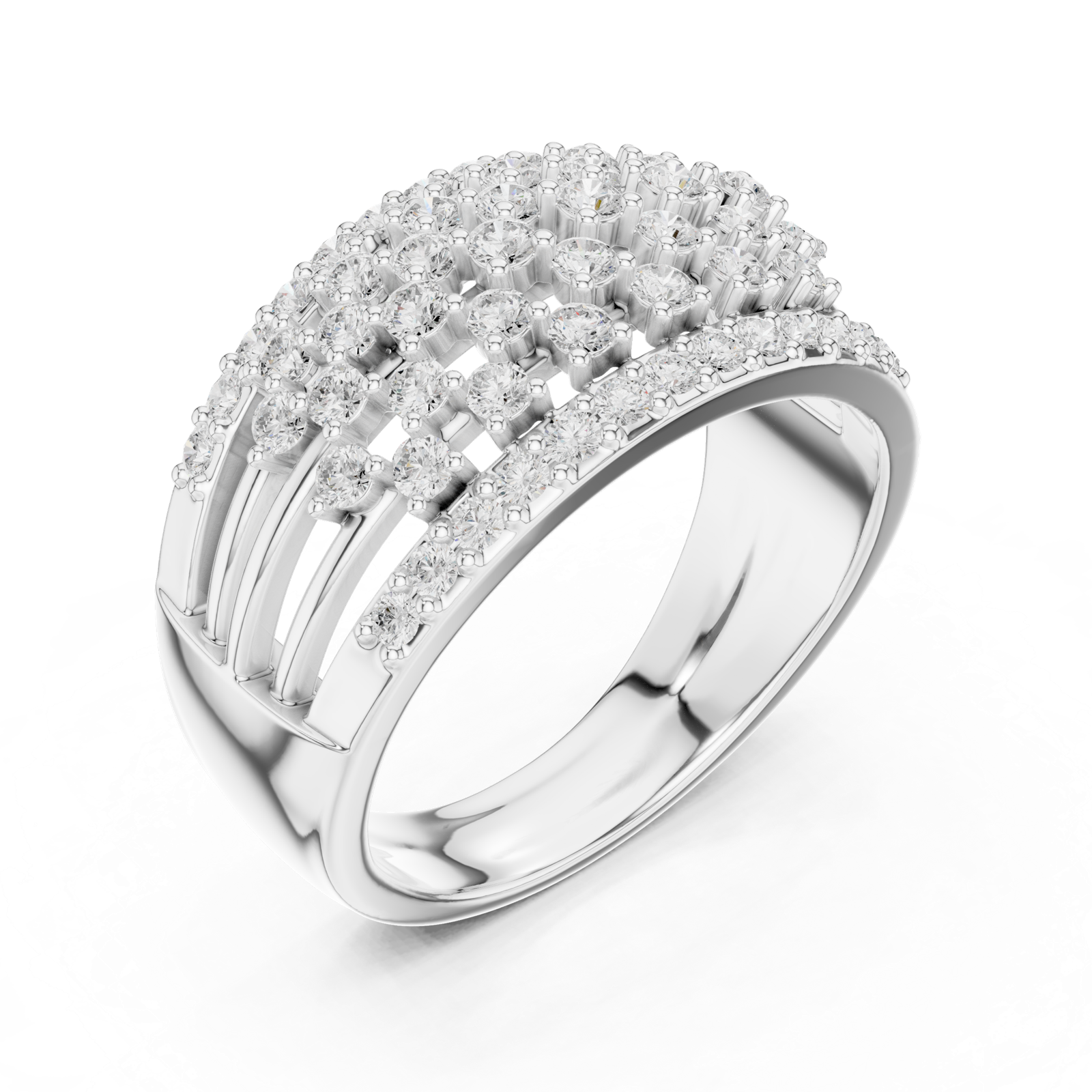 Gold Ring DDLR-455, White Gold, view 2