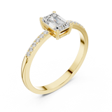 Gold Ring HLR-257, Yellow Gold, view 2