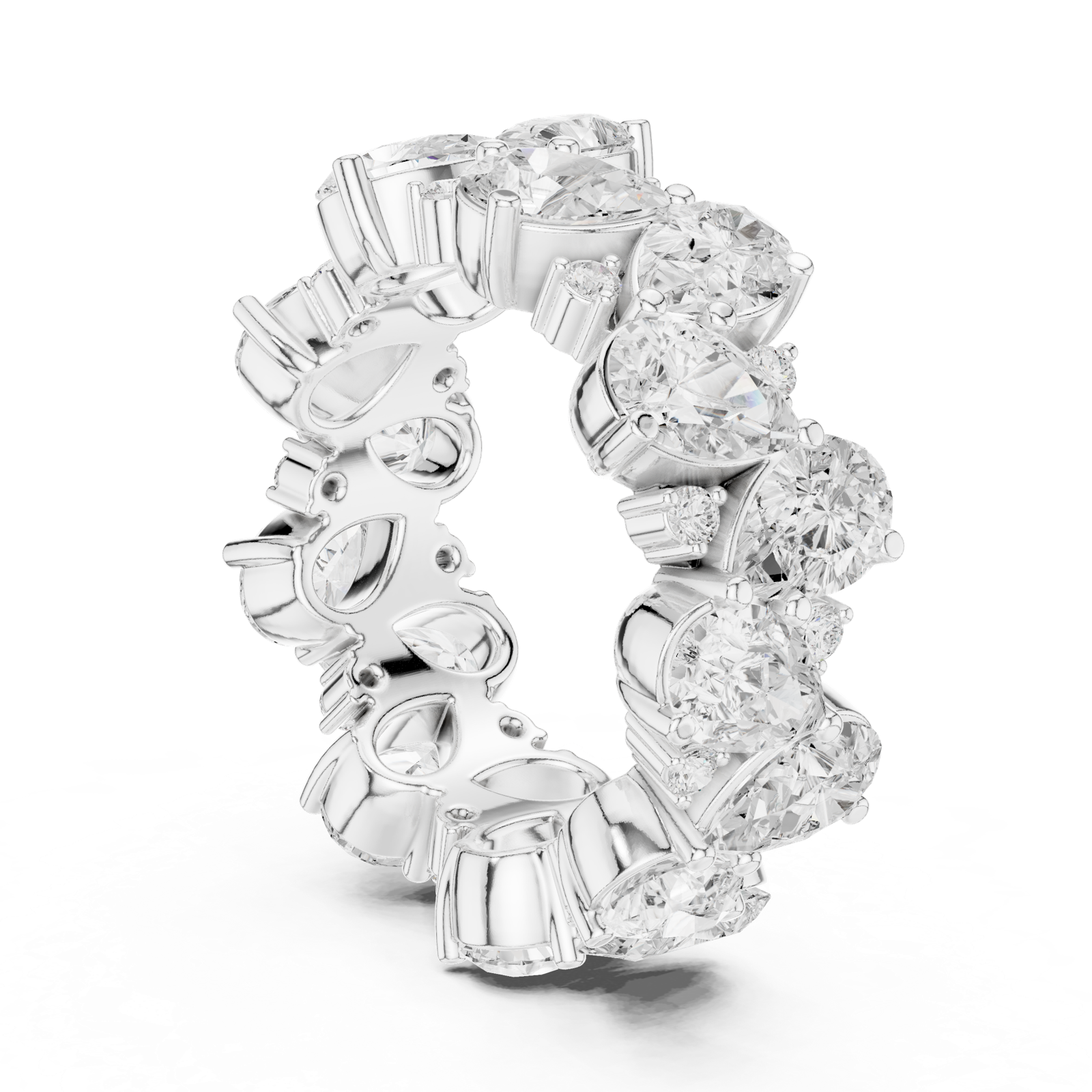 Gold Ring DDLR-312, White Gold, view 1