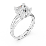 Gold Jewelry L36-7, Princess center stone, White Gold, view 2