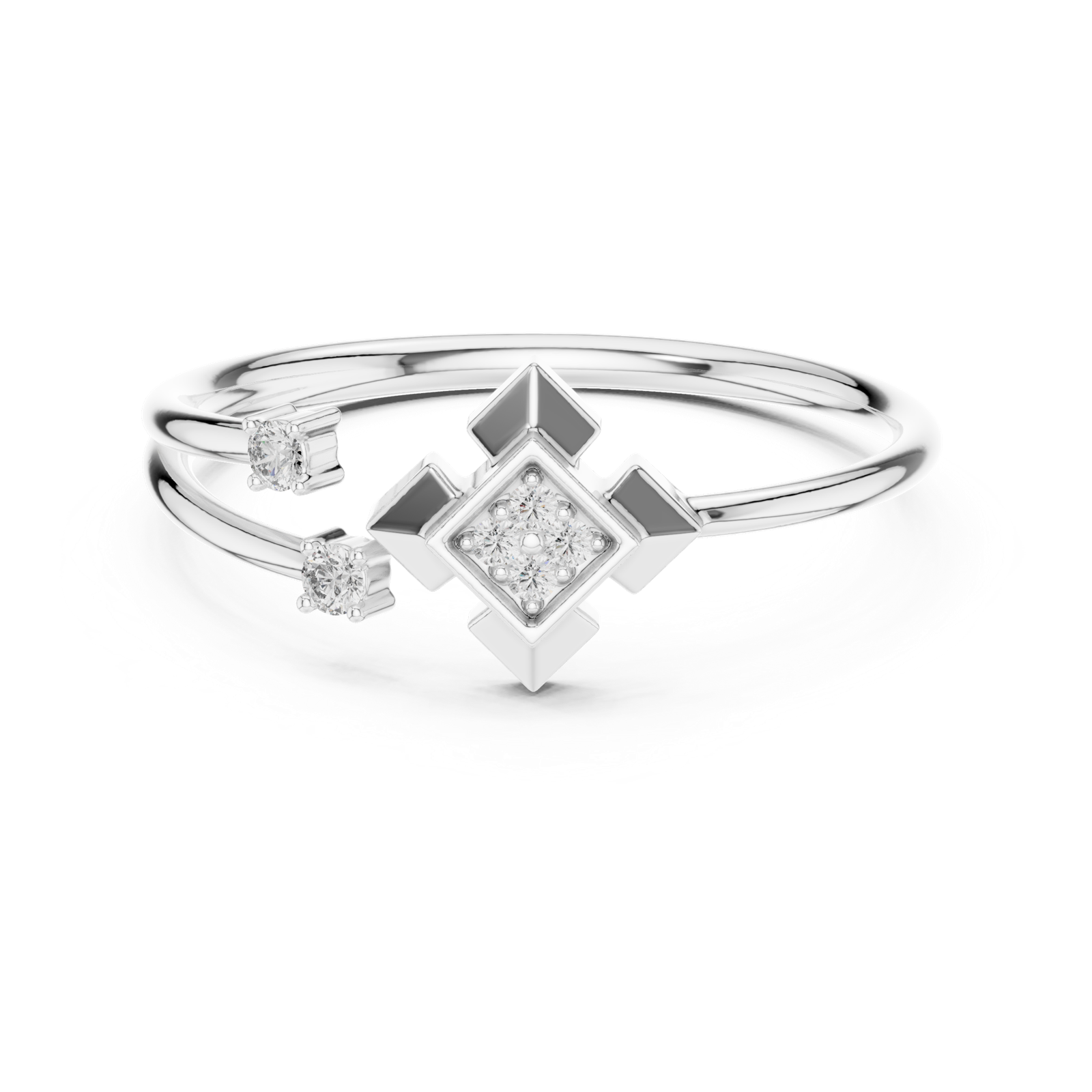 Gold Ring 1 (213), White Gold, view 4