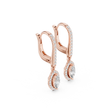 Gold Jewelry DDER-034, Marquise center stone, Rose Gold, view 1