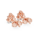 Gold Earrings AGDER-300, Rose Gold, view 3