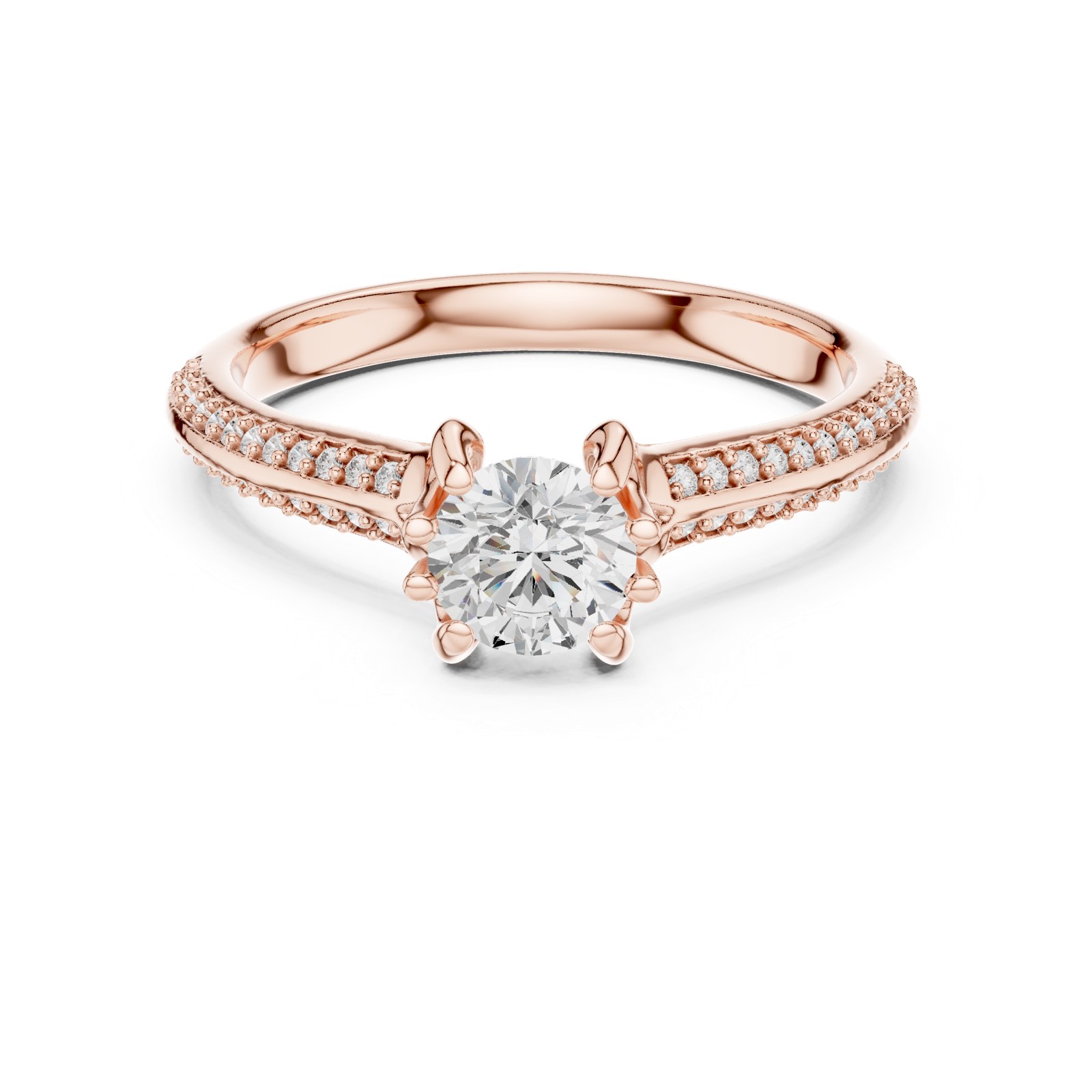 Gold Ring LR-0331, Rose Gold, view 4