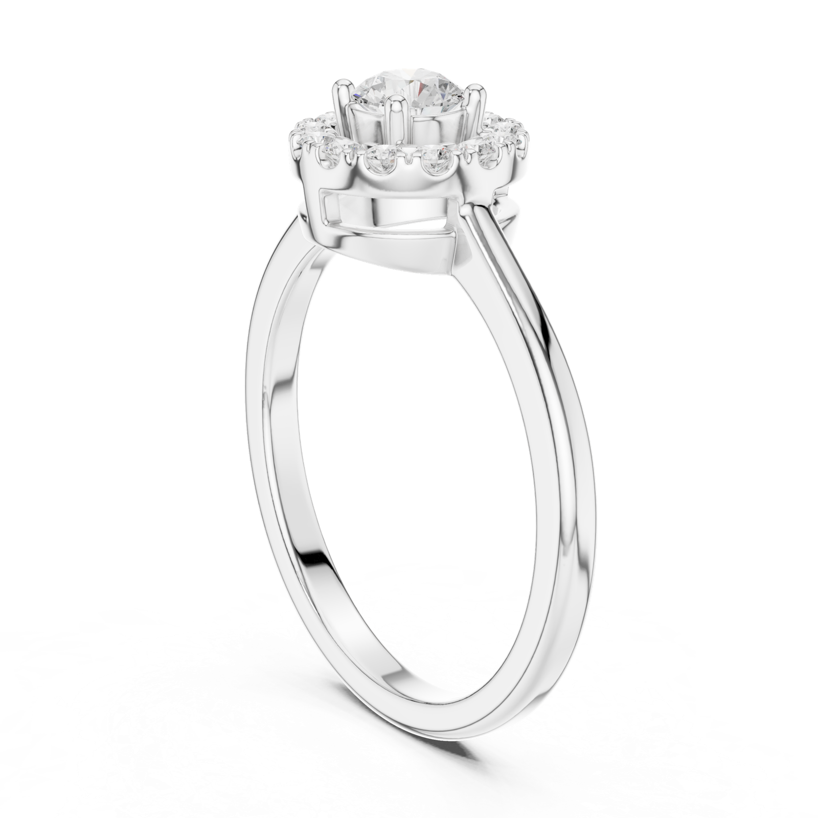 Gold Ring DDLR-833, White Gold, view 1