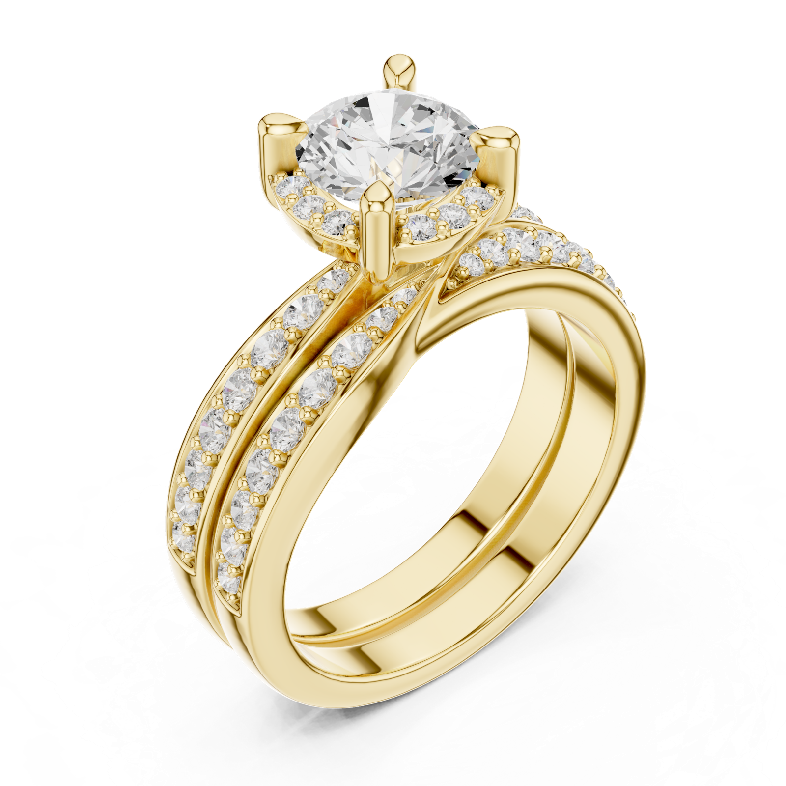 Gold Ring DDLR-294, Yellow Gold, view 2