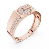 Gold Ring LR-01 (35), Rose Gold, view 2