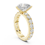 Gold Jewelry L35-63, Heart center stone, Yellow Gold, view 1