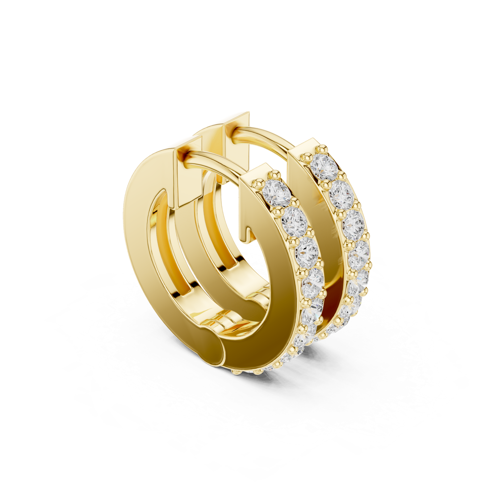 Gold Earrings AGDER-379, Yellow Gold