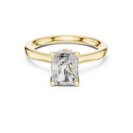 Gold Ring DDLR-176, Radiant center stone, Yellow Gold, view 4
