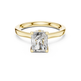 Gold Ring DDLR-176, Radiant center stone, Yellow Gold, view 4
