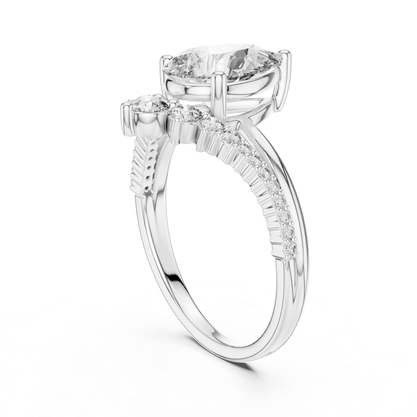 Gold Ring DDLR-059, White Gold