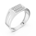 Gold Ring LR-01 (19), White Gold, view 2