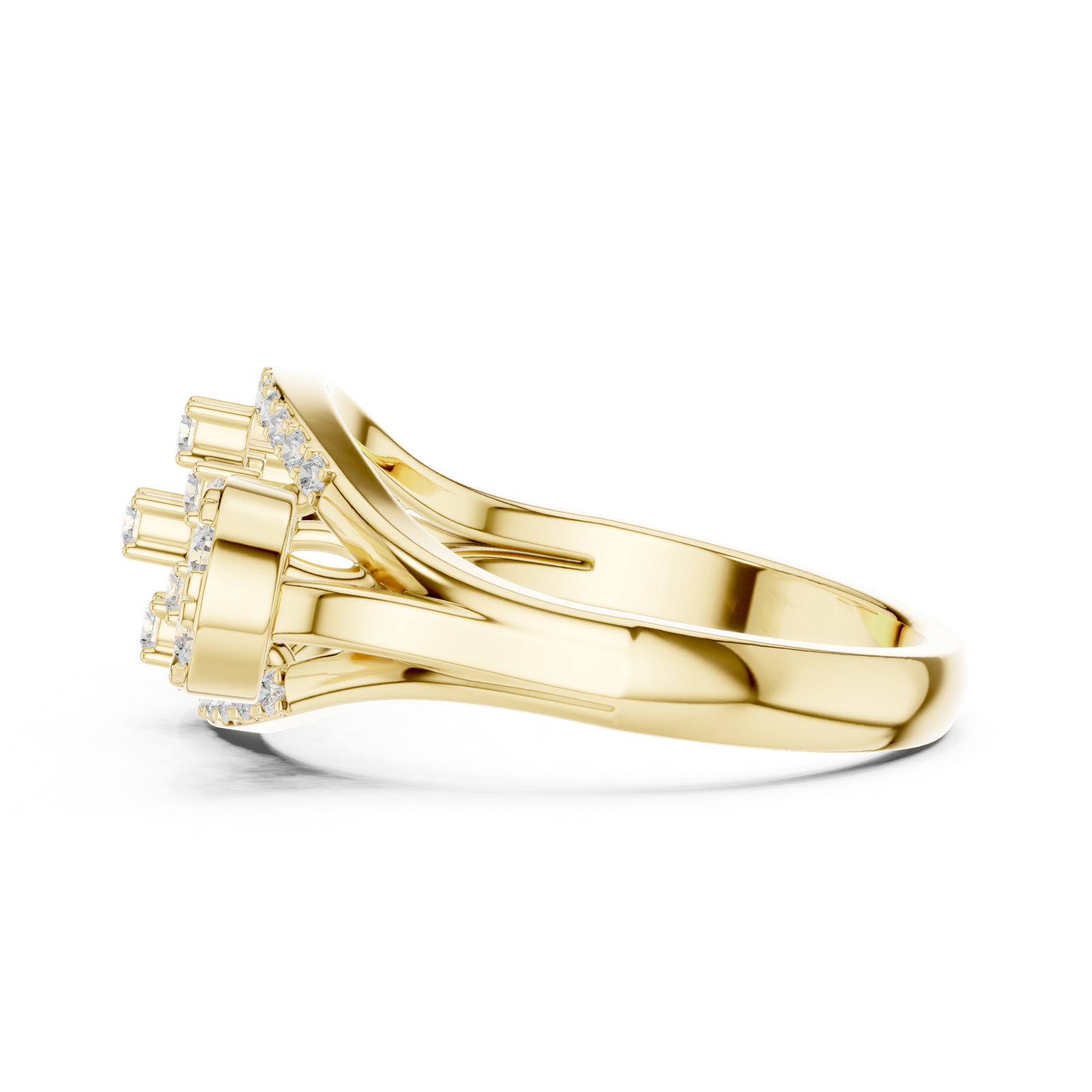 Gold Ring DDLR-753, Yellow Gold, view 3