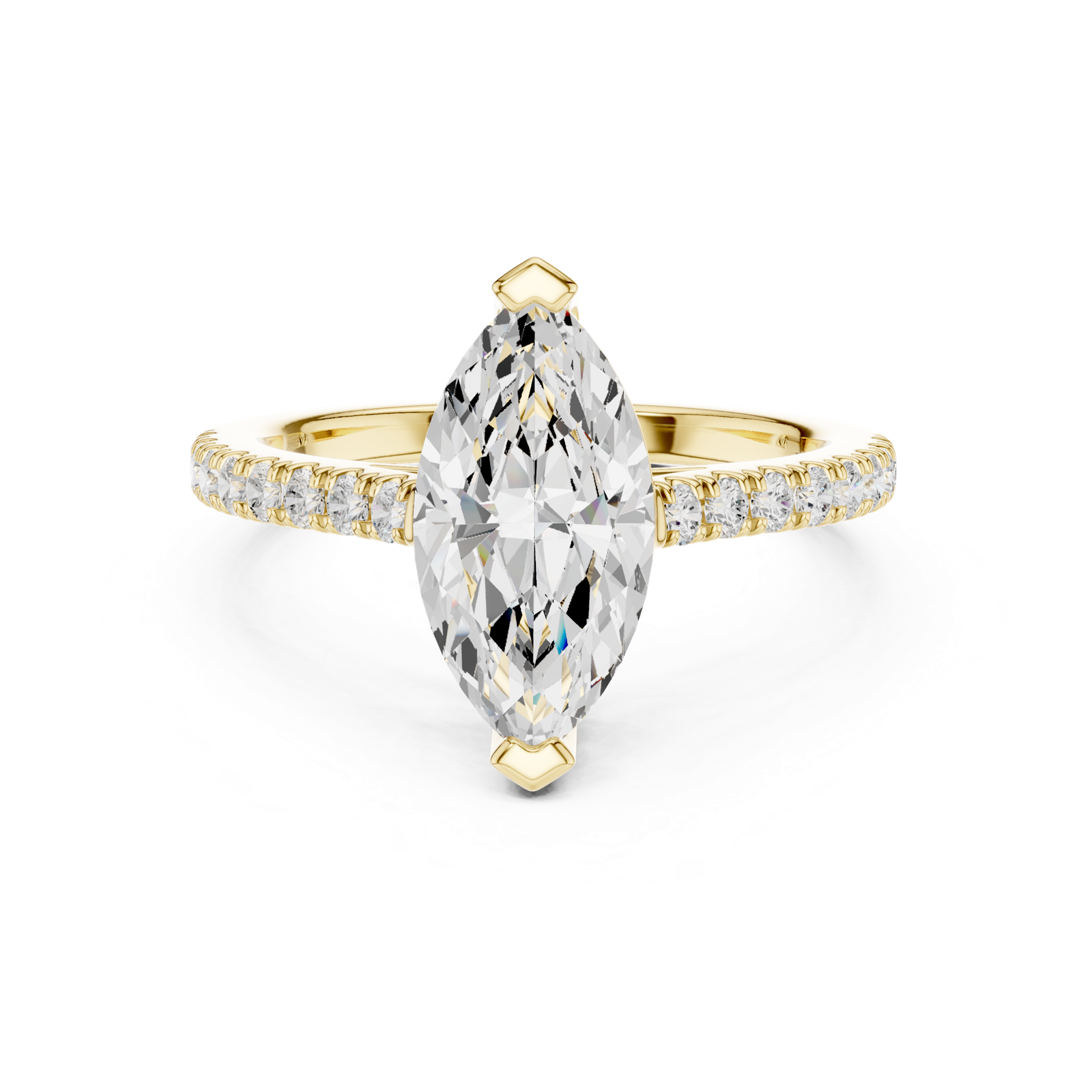 Gold Ring DDLR-877, Yellow Gold, view 4