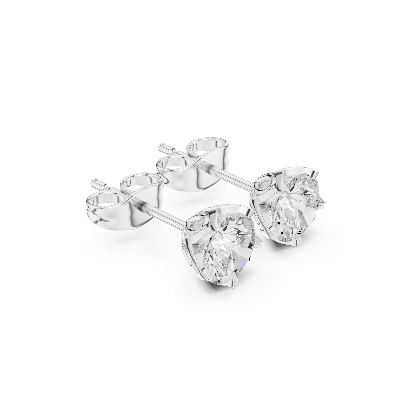 Gold Earrings APSE, White Gold