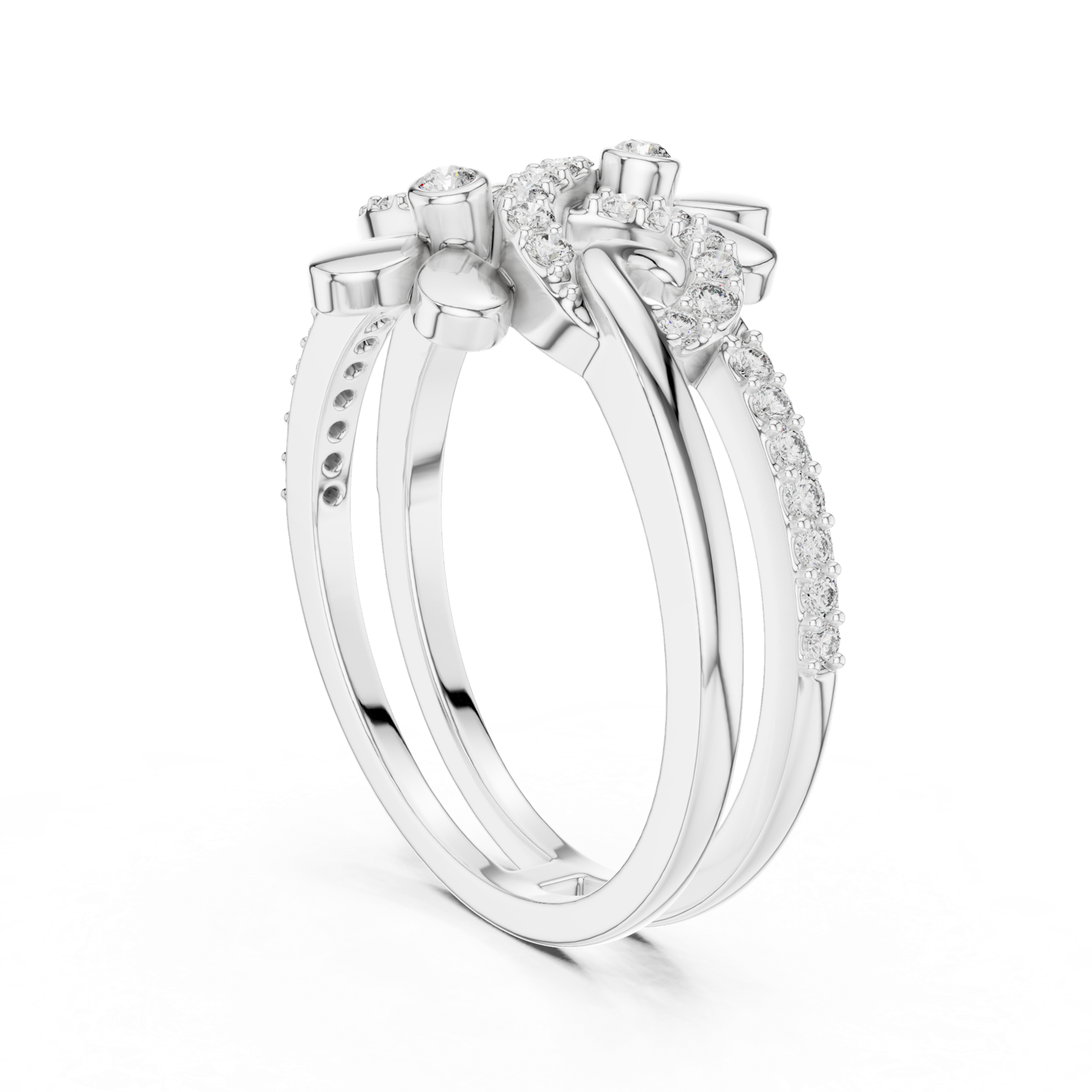 Gold Ring LR-01 (80), White Gold