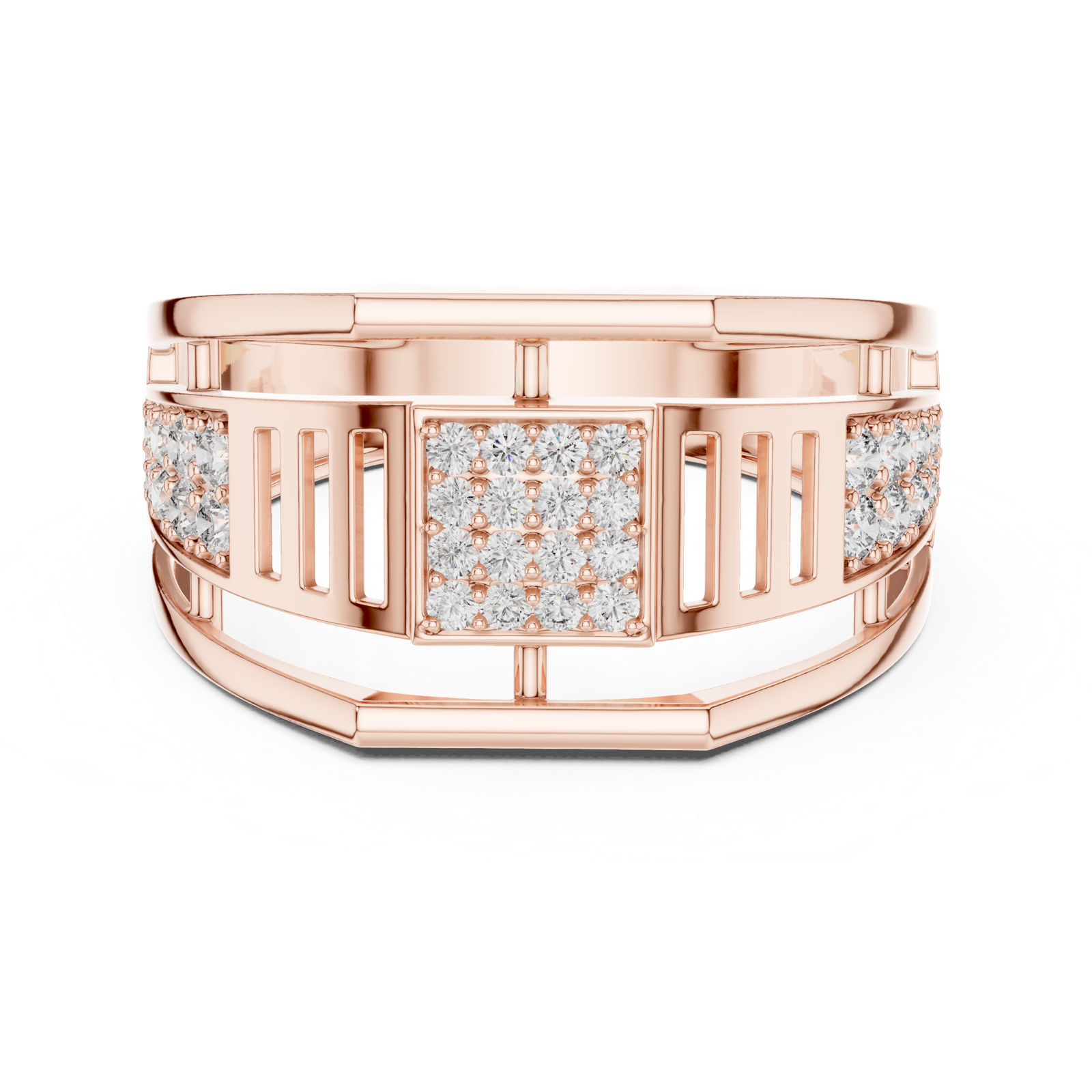 Gold Ring LR-01 (8), Rose Gold, view 4