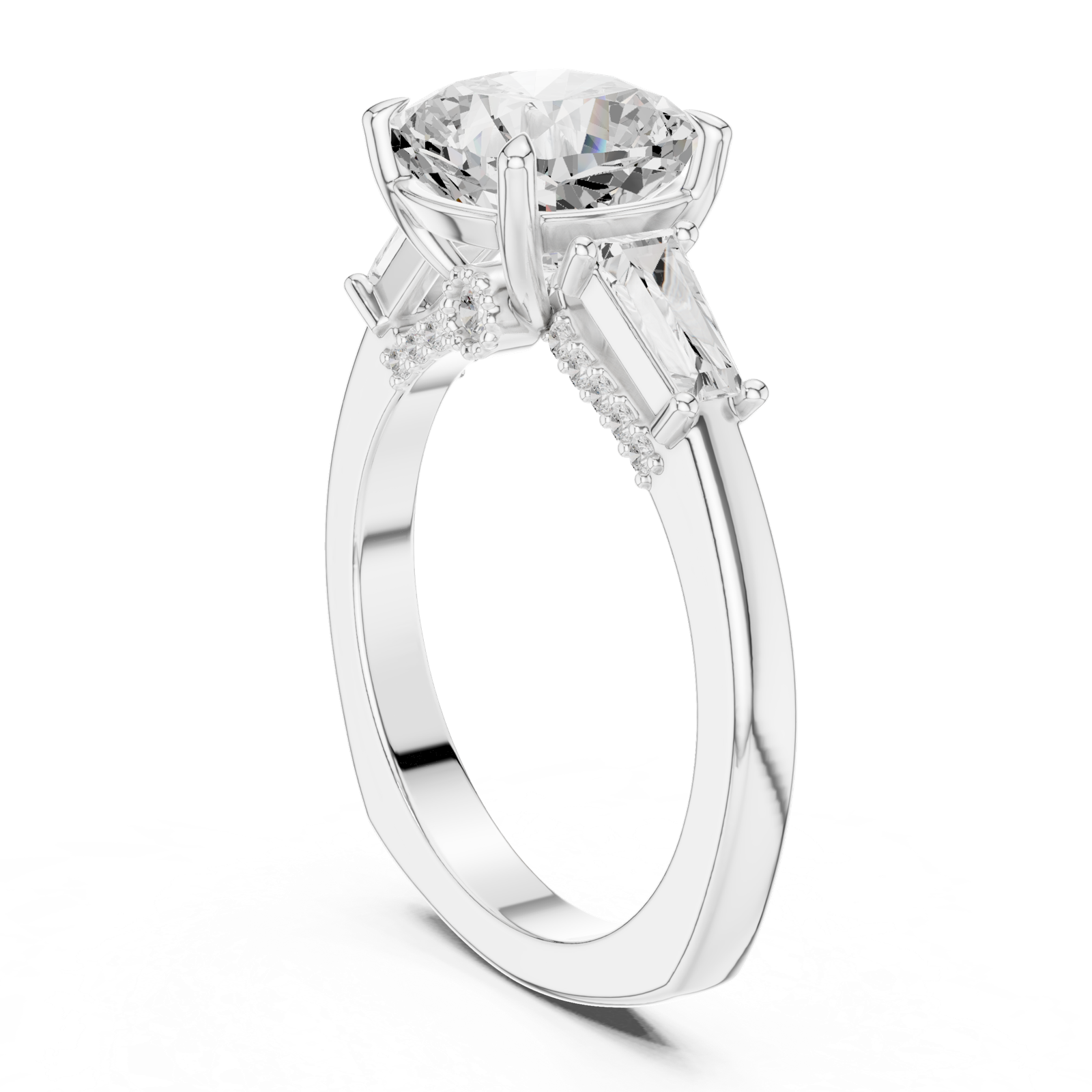 Gold Ring DDLR-271, White Gold, view 1