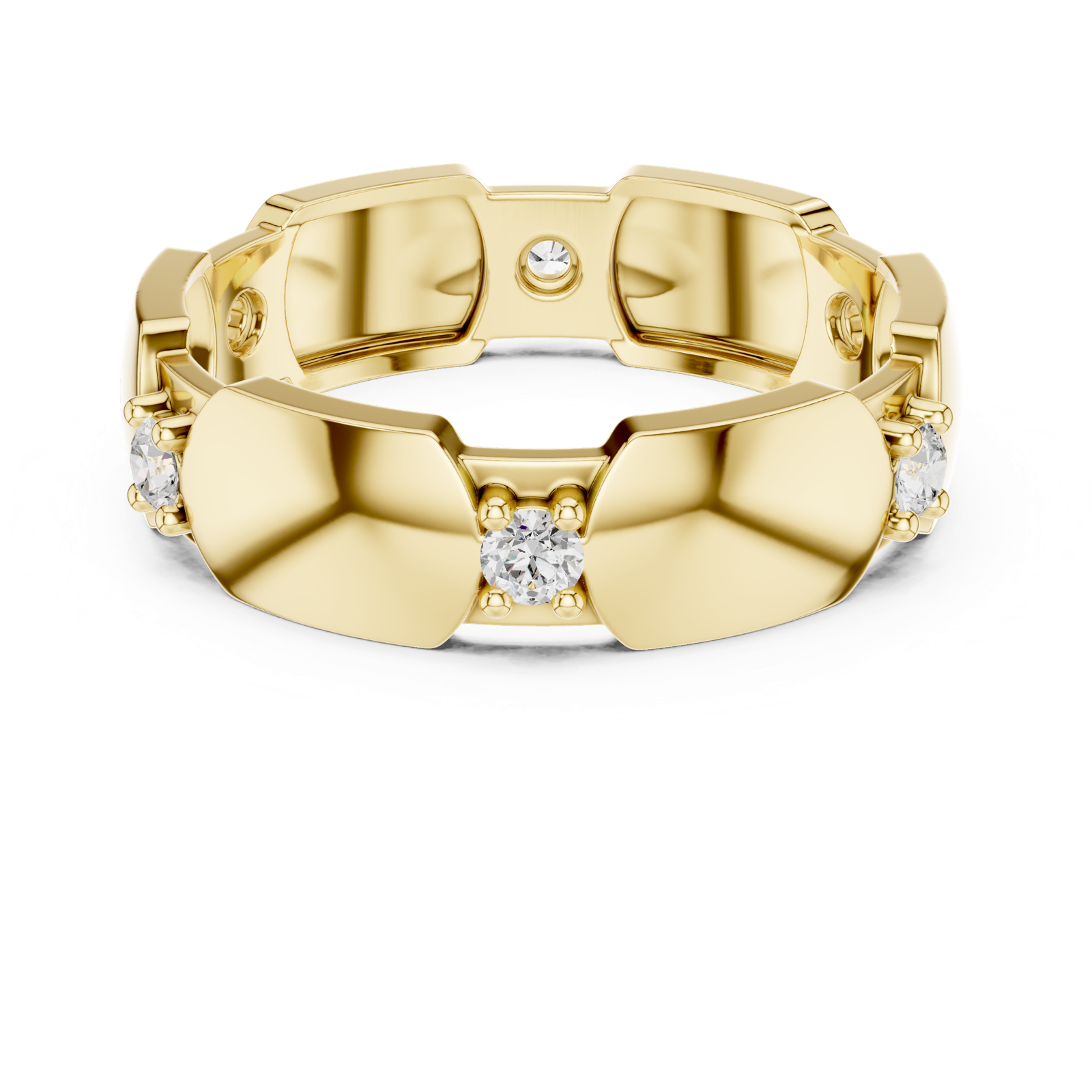 Gold Ring L22-R3, Yellow Gold, view 4
