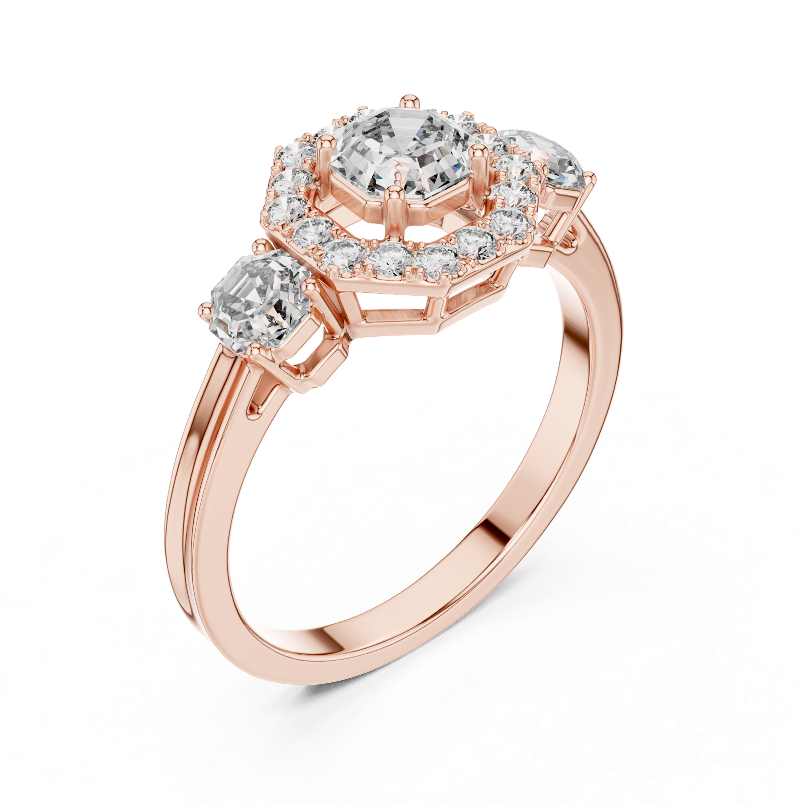 Gold Ring LR-0032, Rose Gold, view 2