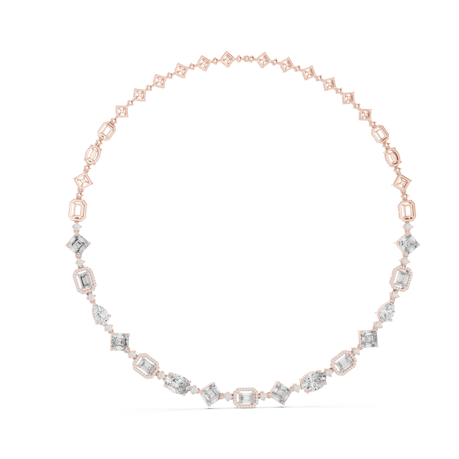 Gold Necklace GNK-0029, Rose Gold, view 1