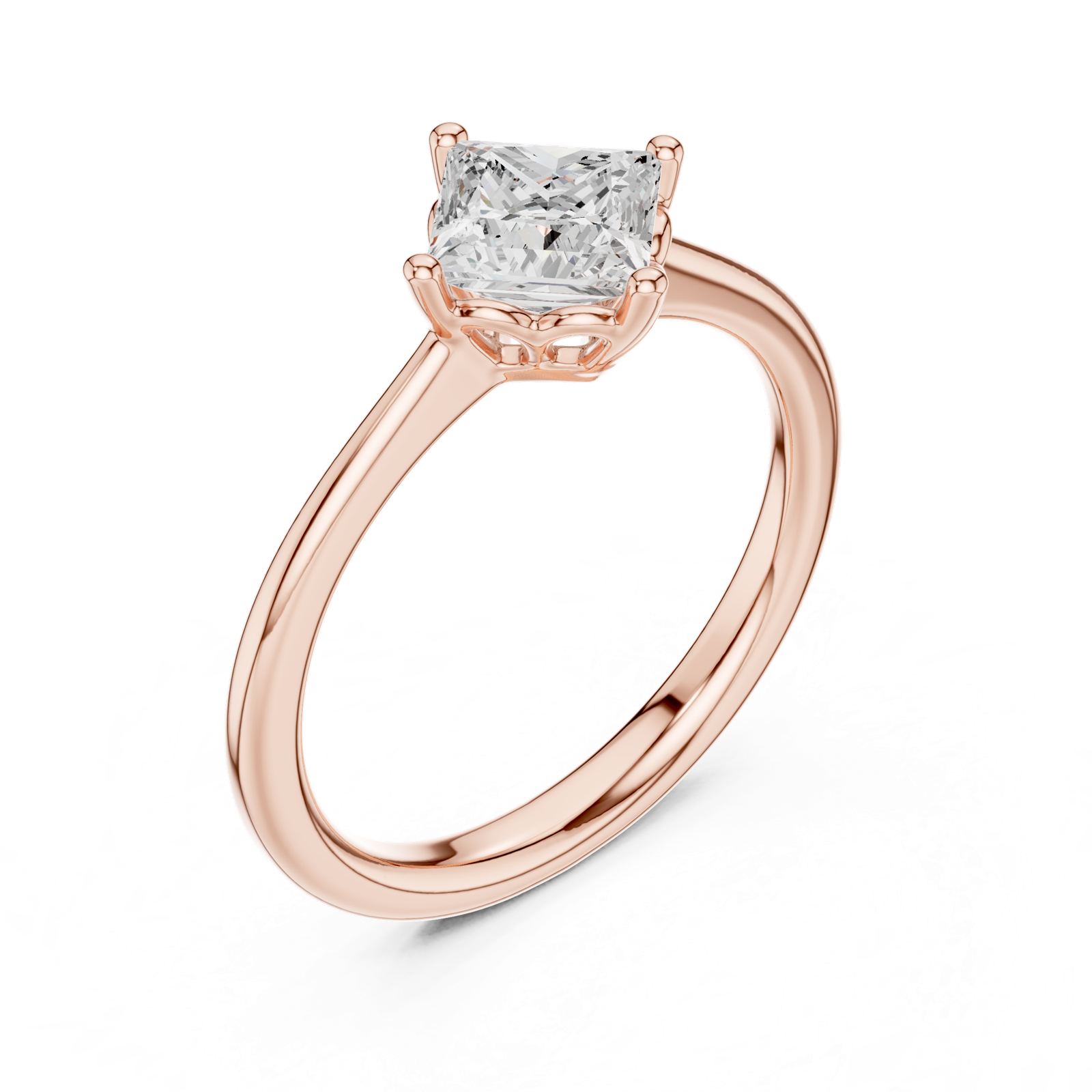 Gold Ring DDLR-570, Rose Gold, view 2
