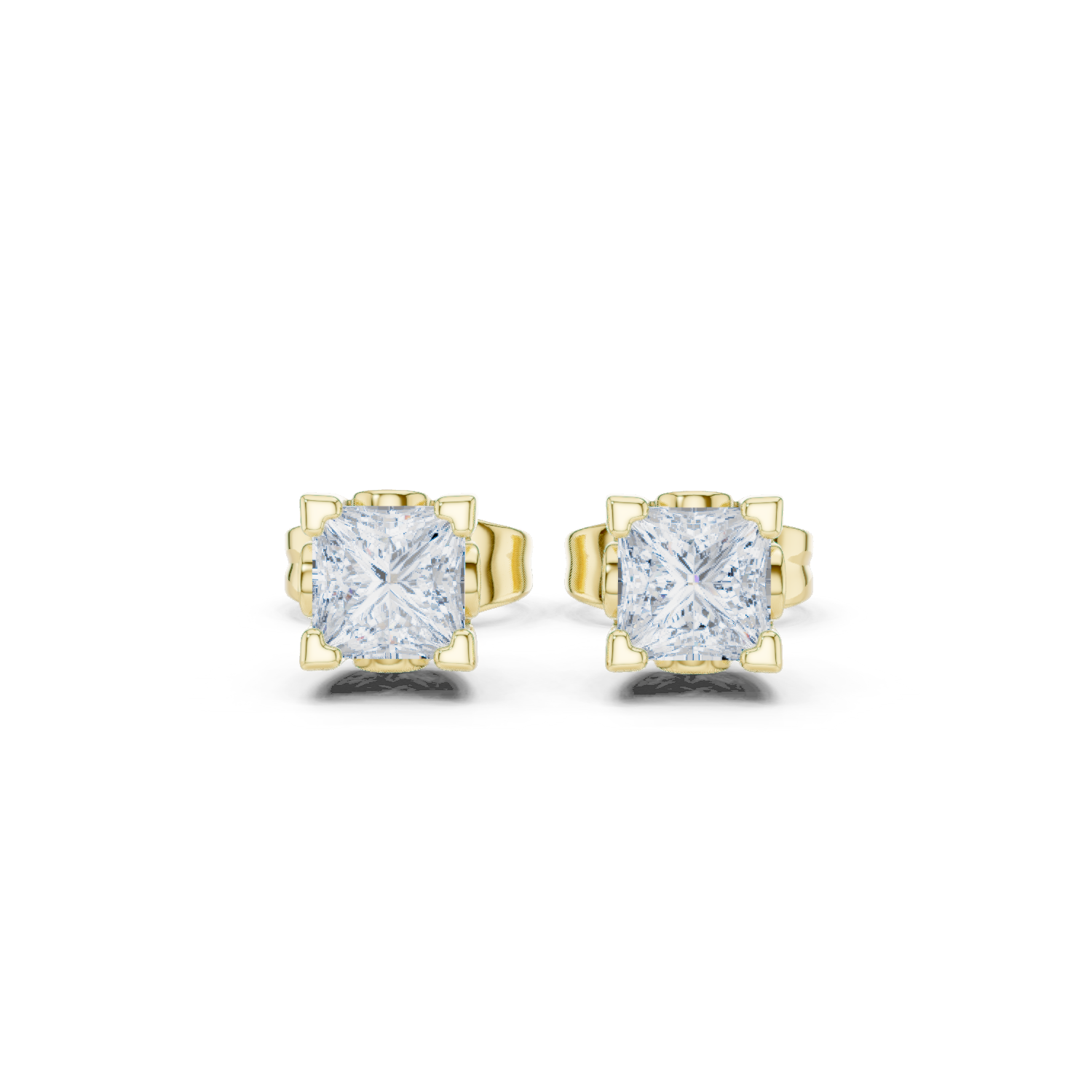 Gold Earrings GER-0354, Yellow Gold