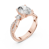 Gold Ring DDLR-1036, Rose Gold, view 2