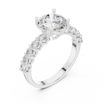 Gold Ring DDLR-819, White Gold, view 2