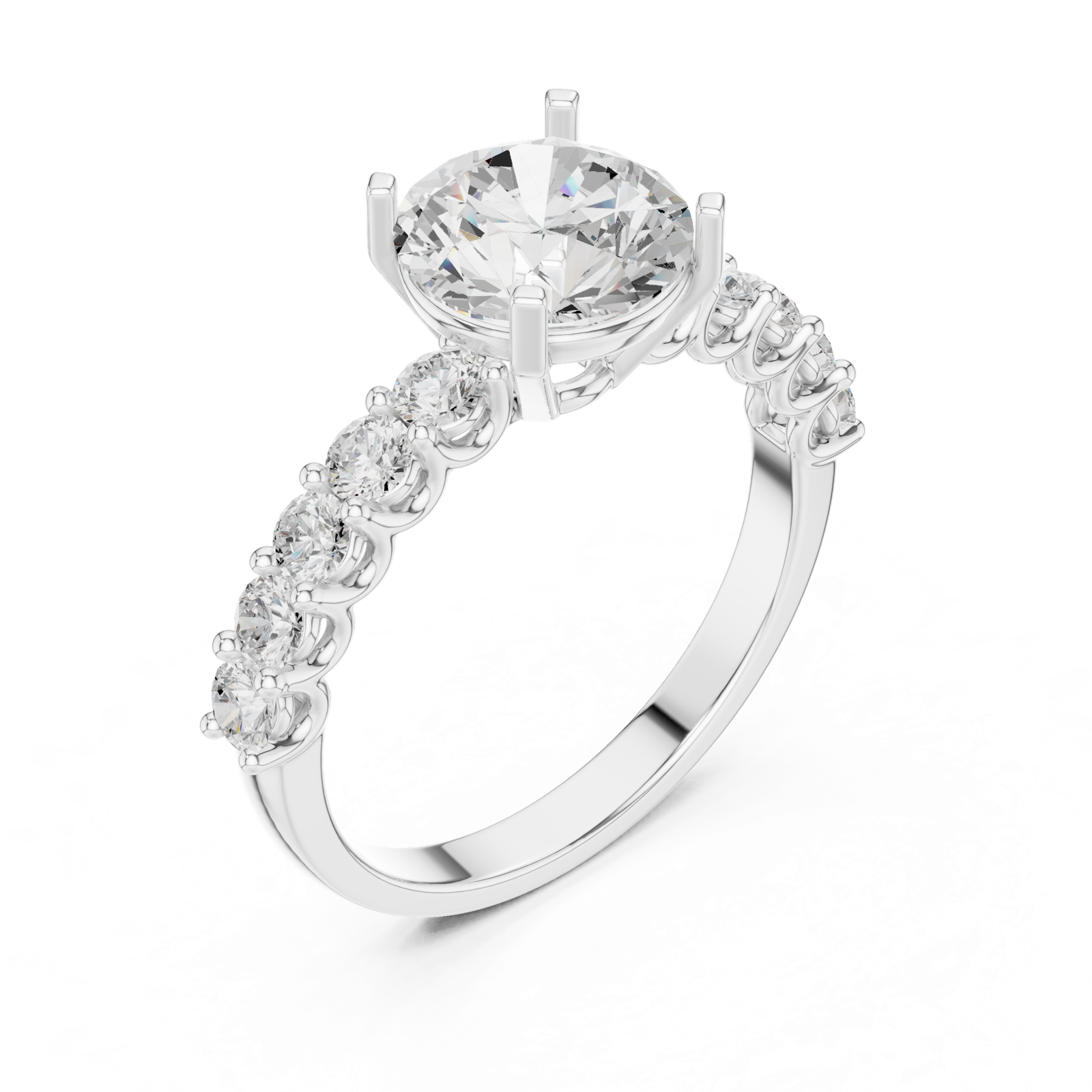 Gold Ring DDLR-819, White Gold, view 2