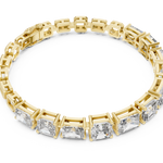 14K Solid Gold Lab Diamond Bracelet, Yellow Gold, view 2