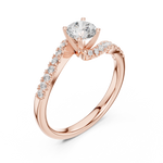 Gold Ring LR-0320, Rose Gold, view 2
